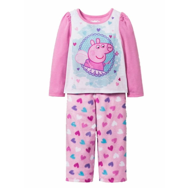 Peppa Pig Pink Slippers for Toddlers and Little Girls; Polka Dot and Big Head
